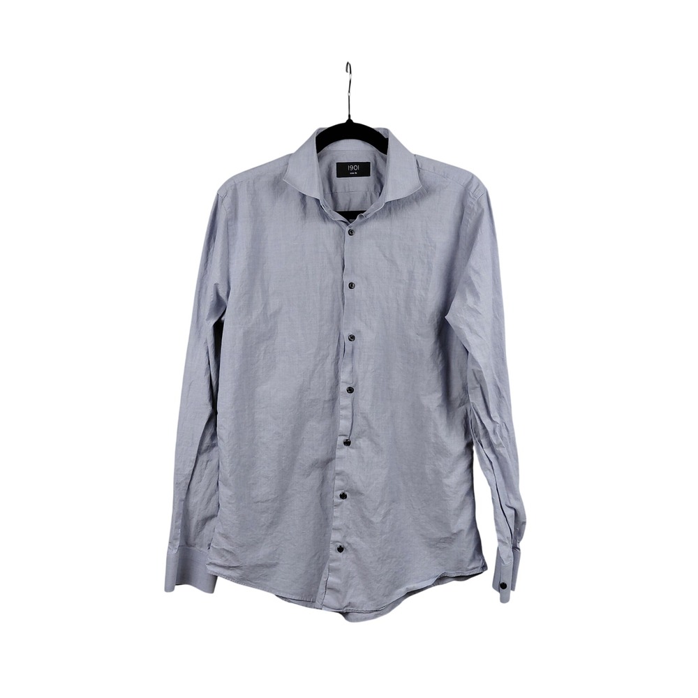 Nordstrom 1901โ Trim Fit Light Blue Textured Dress Shirt Mens Size 15 34-35